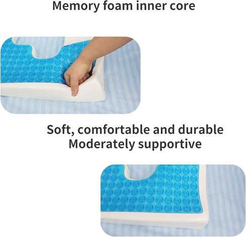 وسادة مقعد من إسفنج الذاكرة من الجل لآلام الورك، وتخفيف آلام الظهر والعصعص وعرق النسا، وسادة كرسي للشلل، والمستقرة، والسيارة، والكرسي المتحرك، وسرير عرق النسا لقرحة الفراش لكبار السن (مع غطاء أسود) in Kuwait