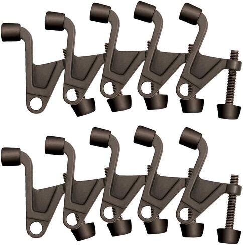 Jumbo Hinge Pin Door Stop Wall Protector with Rubber Tip, Design House Satin Nickel Adjustable Door Stoppers, 5-Pack, 181834 in Saudi Arabia