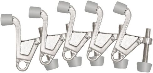 Jumbo Hinge Pin Door Stop Wall Protector with Rubber Tip, Design House Satin Nickel Adjustable Door Stoppers, 5-Pack, 181834 in Saudi Arabia
