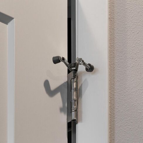 Jumbo Hinge Pin Door Stop Wall Protector with Rubber Tip, Design House Satin Nickel Adjustable Door Stoppers, 5-Pack, 181834 in Saudi Arabia
