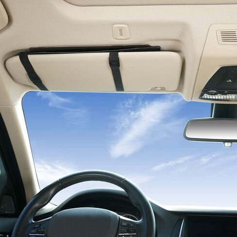 موسع واقي السيارة، واقي من الشمس المستقطب متعدد الوظائف قابل للسحب من البولي كربونات عالي الدقة للسيارة مضاد للوهج والأشعة فوق البنفسجية والضباب والعمى الثلجي 13 بوصة (أسود) (FILBA-002) in Kuwait
