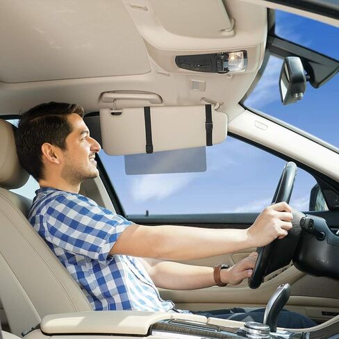 موسع واقي السيارة، واقي من الشمس المستقطب متعدد الوظائف قابل للسحب من البولي كربونات عالي الدقة للسيارة مضاد للوهج والأشعة فوق البنفسجية والضباب والعمى الثلجي 13 بوصة (أسود) (FILBA-002) in Kuwait