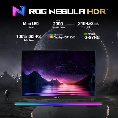 ASUS ROG Strix G16 (2024) كمبيوتر محمول للألعاب، شاشة Nebula مقاس 16 بوصة 16:10 QHD 240 هرتز، GeForce RTX 4060، Intel® Core™ i9-14900HX، 16 جيجابايت DDR5-5600، 1 تيرابايت PCIe SSD، Wi-Fi 6E، Windows 11، G614JVR -ES94 in Saudi Arabia