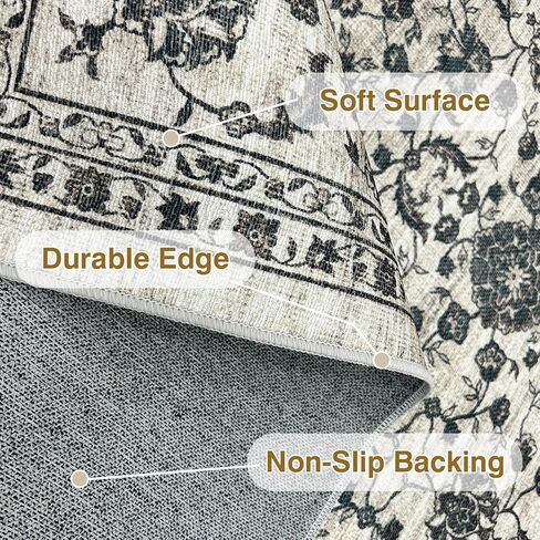 Area Rug, 5x7 Soft Non Slip & Shedding Mat for Living Room, Dining Room, in Saudi Arabia