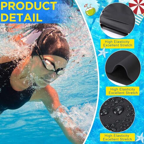 4 Pcs Extra Large Swim Cap for Braids and Dreadlocks Waterproof Swimming Caps Silicone Pool Swimming Cap for Long Hair Thick Extensions Curly Weaves Afros Women and Men, to Keep Hair Dry in Saudi Arabia