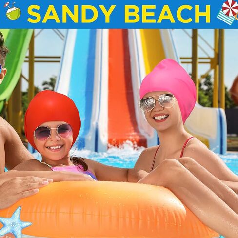 4 Pcs Extra Large Swim Cap for Braids and Dreadlocks Waterproof Swimming Caps Silicone Pool Swimming Cap for Long Hair Thick Extensions Curly Weaves Afros Women and Men, to Keep Hair Dry in Saudi Arabia