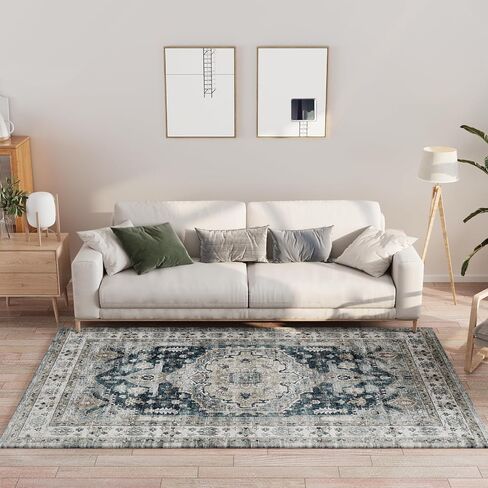 Area Rug, 5x7 Soft Non Slip & Shedding Mat for Living Room, Dining Room, in Saudi Arabia