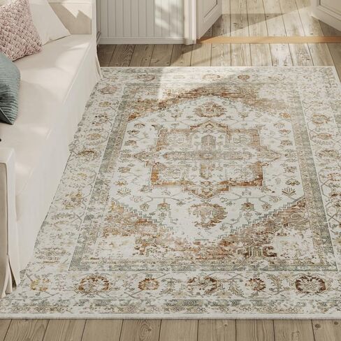 Area Rug, 5x7 Soft Non Slip & Shedding Mat for Living Room, Dining Room, in Saudi Arabia