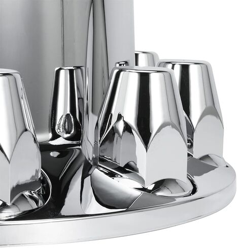 غطاء محور العجلة الأمامي والخلفي، غطاء محور 33 مم، أغطية صامولة لولبية لشاحنات Freightliner Kenworth Peterbilt Semi Trucks (مجموعة قبعات المحور القياسية) in Kuwait