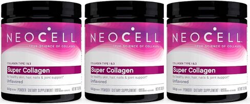 مسحوق كولاجين سوبر نيوسيل، النوع 1 و3، 7 أونصة (عبوة من 3 قطع) in Kuwait