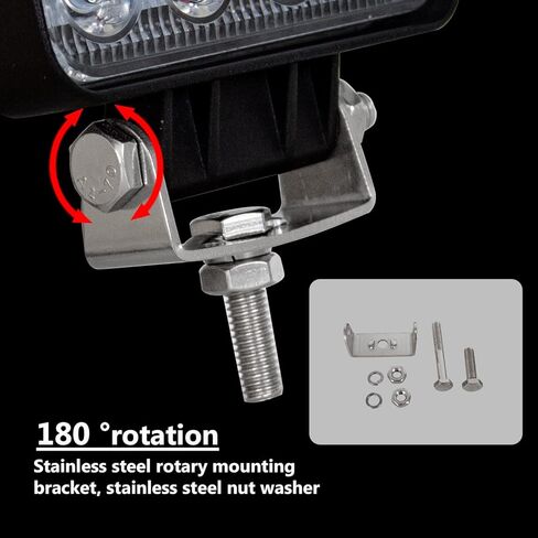 SKYWORLD 2Pcs 4inch 48W LED Pods Light Mini Work Light Bar Square Spotlights 6000K Driving Lamp for Car Truck Offroad Vehicles Truck ATV UTV SUV Tractor in Saudi Arabia