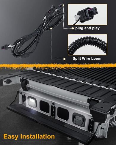 Multipro الباب الخلفي خطوة ضوء أدى أضواء السرير شاحنة متوافقة مع جي إم سي سييرا 1500 2500HD 3500HD تشيفي سيلفرادو 1500 2019-2022 مع موصل تسخير الأسلاك in Kuwait