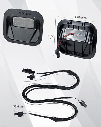Multipro الباب الخلفي خطوة ضوء أدى أضواء السرير شاحنة متوافقة مع جي إم سي سييرا 1500 2500HD 3500HD تشيفي سيلفرادو 1500 2019-2022 مع موصل تسخير الأسلاك in Kuwait