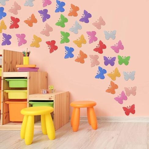 Whaline 45Pcs Christmas Tree Cutouts Glitter Pine Tree Shape Paper Cut-Outs Xmas Colorful Bulletin Board Decor with 100Pcs Glue Points for DIY Crafts Party Home Classroom in Kuwait