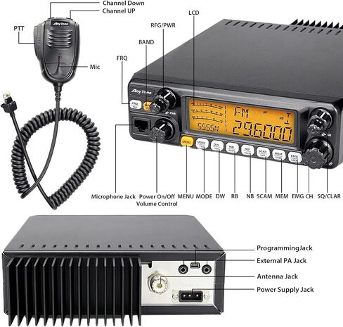 AT-5555N II 10 Meter Radio for Truck, 10 Meter Radio Noise Reduction High Power 60W AM PEP/50W FM/SSB 60W(PEP) Mobile Transceiver with CTCSS/DCS in Saudi Arabia