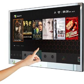 Soulaca 43 inches 4K Smart Touchscreen Mirror TV IP65 Waterproof DTV Tuner WiFi & Bluetooth Big Screen for Bathroom/SPA/Jacuzzi Luxury