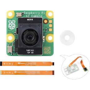 Official RPi AI Camera, 12MP, IMX500 Intelligent Vision Sensor, 78.3° FOV, Based on IMX500 Intelligent Vision Sensor, AI Camera Compatible with Raspberry Pi 5/ 4B/3B+/3B/2B/A+/Zero W/WH/Zero 2W