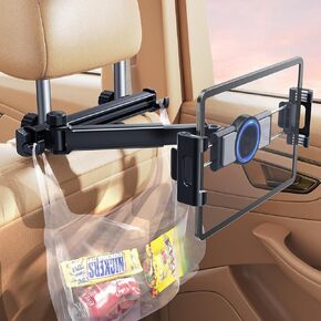 Tablet Holder for Car Headrest,iPad Holder for Car Backseat Rear Facing for Kids Baby [Extension Arm] Car Mount Back Seat Kid Road Trip Essential for 4-12.9" Phone/iPad Mini Air Pro/Amazon Fire/Switch