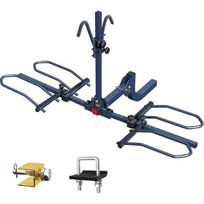 Bike Hitch Rack, Wobble Free Smart Tilting Bike Rack, Foldable 2-Bike Rack for Standard, Fat Tire and E-Bike, 2-Bike 180 lbs Capacity, Fits 2-inch Receiver