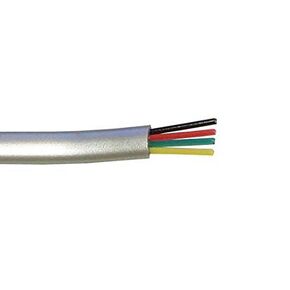 NAC Wire and Cables 1000 Ft Telephone Cable Cord Flat Silver Satin 4 Conductor Bulk 28 AWG Stranded 4C Modular Line Audio Data Signal Telephone Jack Line