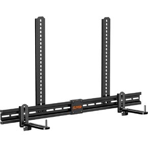 ELIVED Soundbar Mount Under TV, Sound Bar TV Mounting Bracket with 6.5" Holders Swivel to fit Various Soundbar with/Without Holes, 17.7" Vertical Bracket, 15 Lbs, YD5011
