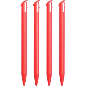4x Red Replacement Stylus Touch Screen Pens, Compatible with Nintendo NEW 3DS XL