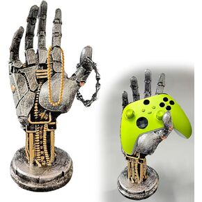 Gaming Controller Holder Stand - Cyberpunk Silverhand Mechanical Hand Original Mobile Phone & Gaming Controller Holder, Device Stand, Unique Gift Idea for Teenage Husband, Boyfriend, Game Room Decor