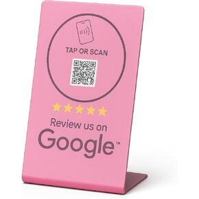 موقف متوافق مع مراجعة Google- استعراض معزز مع Google Review قابلة لإعادة الاستخدام ، وربط بطاقة QR Stand- الهاتف الذكي و iPhone متوافق (رمادي واحد) in Kuwait