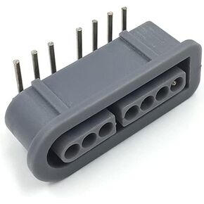 YANHAO [Video Game Parts] 10Pcs Replacement 90 Degree Female 7 Pin Connector Part Socket Slot for Nintendo for SNES Game Console Controller [Replace]