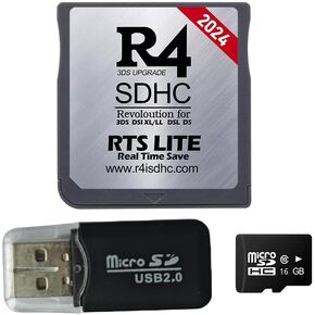 Pro Version 16GB Micro SDHC Dual Core Revolution Cartridge Compatible with New 2DS/3DS/LL/XL NDSL NDSI, Include a Card Adapter, NO Timebomb, Preloaded Plug and Play, Silver
