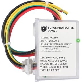 120/240 VAC Universal HVAC Surge Protective Device AG3000 TPMOV Technology, Watertight Enclosure, Comprehensive Surge Protection