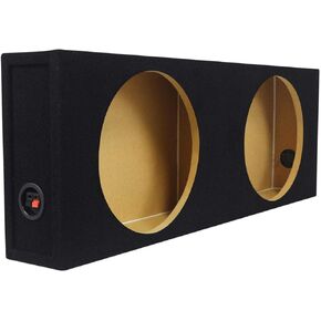 Rockville RDSM12 Dual 12" 500W RMS Shallow Mount Subwoofer Enclosure Box, 0.56 Cu Ft, Ported Design, Compact Fit, Deep Bass, for Car Audio Enthusiasts