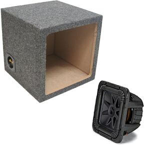 Kicker 44L7S124 L7S12 Car Audio 12" Subwoofer Square L7 4Ohm and 112SQ Single Sealed Sub Box Enclosure
