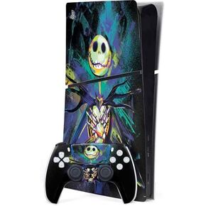 ألعاب Skinit Scenit Maming متوفرة مع حزمة PS5 Slim Digital Edition - ديزني المرخص رسميًا في Nightmare قبل تصميم عيد الميلاد على فن Spiral Hill Art Design