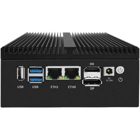 جهاز جدار الحماية الميكرو ، 2 I226-V 2.5GBE LANS ، معالج الكمبيوتر المصغر بدون مروحة N100 Quad Core ، DDR5 1*M.2 دعم AES-NI BAREBONE TROUTER PC VPN ، HDMI DP ، Intel 8259ES 2X10G SFP+
