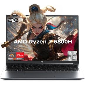 Acemagic 2025 Gaming Mamp ، كمبيوتر محمول مع AMD Ryzen 7 6800H (8C/16T ، حتى 4.7 جيجا هرتز) ، 16 جيجابايت DDR5 512GB NVME SSD Windows 11 ، شاشة FHD 16 بوصة ، WIFI 6 ، خلفية KB.