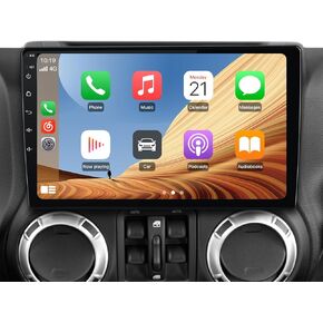 Car Radio Stereo Android 13 for Jeep Wrangler JK 2007-2018 Dodge Ram 1500 2500 2009 2010 2011 2012 Grand Cherokee with CarPlay Android Auto Backup Camera