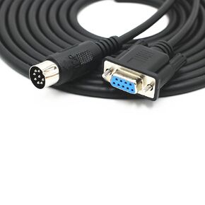 Wood Thrush Compatible with Topcon KR-1/CL-300 Data Cable | DIN8P (RS232C) to DB9 Female Cable for Topcon Medical Devices Autorefractors, Lensmeters, and Diopters,6.56ft（2M）