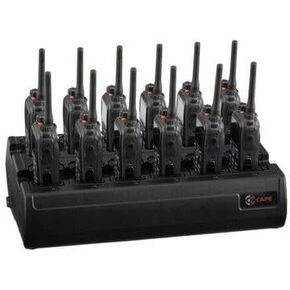 Twelve Bay Rapid Desk Charger for Motorola XPR 3500e Rechargeable Two Way Radio (Built-in Power Supply)