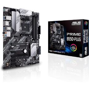 ASUS Prime B550-PLUS AMD AM4 Zen 3 Ryzen 5000 & 3rd Gen Ryzen ATX Motherboard (PCIe 4.0, ECC Memory, 1Gb LAN, HDMI 2.1, DisPlayPort 1.2 (4K@60HZ), Addressable Gen 2 RGB Header and Aura Sync) (Renewed)