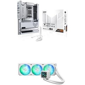Bundle of ASUS TUF Gaming B850-BTF WiFi W AMD ATX Motherboard, DDR5, PCIe 5.0 Ready, 3X M.2, Wi-Fi 7 + ASUS Prime LC 360 ARGB White Edition CPU Liquid Cooler, Infinity Mirror Lens, & Aura Lighting