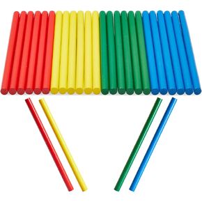 Juvale 24 Pack of Rhythm Sticks for Kids Bulk - 8 inches Wooden Lummi Sticks Music Toys - Classroom Preschool Percussion Instruments (4 Colors) in Kuwait