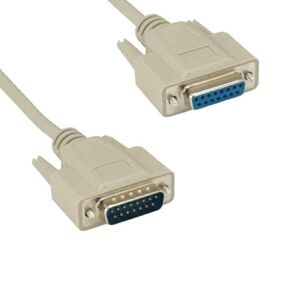 Kentek 6 أقدام FT DB15 شاشة امتداد كابل سلك الموصل 28 AWG مصبوب مسلسل RS-232 D-SUB 15 PIN ذكر إلى أنثى m/f لعرض الفيديو pc goodstick