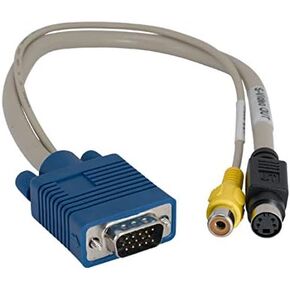 VGA Male to S-Video Female and RCA Female Cable (1 Foot (1 Pack))