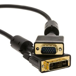CableWholesale 10 feet DVI-A to VGA Cable (Analog), Black, DVI-A Male to HD15 Male, DVI to VGA Monitor Cable, 3 Meter