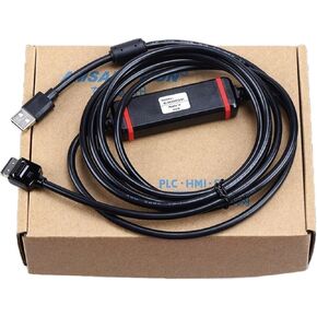 Debugging Cable AL-00490833-01 Suitable for R/Q Series Servo USB Port PLC Programming Download Line(Dark Grey)