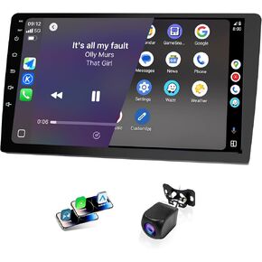 شاشة CarPlay 10.1 بوصة للسيارة ، مع Apple Carplay و Android Auto ، و HD Touch Screen Car Stereo مع رابط المرآة ، و Bluetooth 5.0 ، وكاميرا النسخ الاحتياطي ، و Aux ، و FM Transmitter مناسب لمعظم المركبات