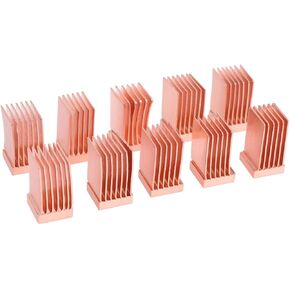 Alphacool 17425 GPU RAM Copper Heatsinks 6,5x6,5mm - 10pcs Air Cooling Passive Coolers