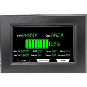 العاكس 16S 48V JK-PB2A16S20P 2A توازن النشط LIFEPO4 بطارية 8S 24V 12S 100A 150A 200A RS232 LI-ION HOME PACK (JK-3.2 LCD)