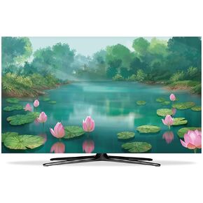 Beach Scenery Art Print TV Cover Indoor Dust Proof TV Screen Protector Cover Fabric for LCD LED Smooth Polyester Dust Cover Living Room Decorative(Size:32IN,Color:B)